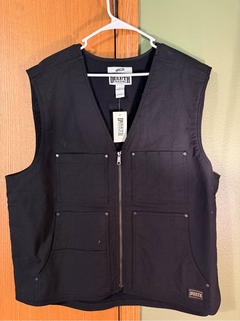 NWT Duluth Trading 40 Grit Work Vest Mens XL Regular Black